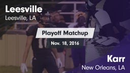 Matchup: Leesville vs. Karr  2016