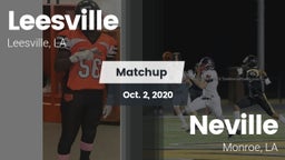 Matchup: Leesville vs. Neville  2020