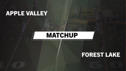 Matchup: Apple Valley vs. Forest Lake  2016