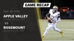 Recap: Apple Valley  vs. Rosemount  2016