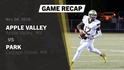 Recap: Apple Valley  vs. Park  2016