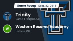 Recap: Trinity  vs. Western Reserve Academy 2018