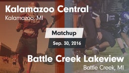 Matchup: Kalamazoo Central vs. Battle Creek Lakeview  2016