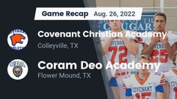 Recap: Covenant Christian Academy vs. Coram Deo Academy  2022