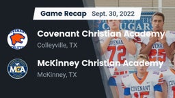 Recap: Covenant Christian Academy vs. McKinney Christian Academy 2022