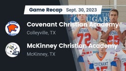 Recap: Covenant Christian Academy vs. McKinney Christian Academy 2023