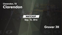 Matchup: Clarendon vs. Gruver JH 2016