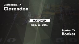 Matchup: Clarendon vs. Booker  2016