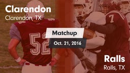 Matchup: Clarendon vs. Ralls  2016