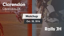 Matchup: Clarendon vs. Ralls JH 2016