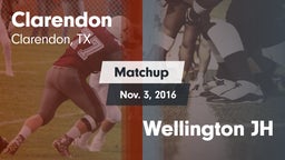 Matchup: Clarendon vs. Wellington JH 2016