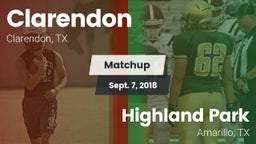 Matchup: Clarendon vs. Highland Park  2018