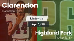 Matchup: Clarendon vs. Highland Park  2019