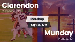 Matchup: Clarendon vs. Munday  2019