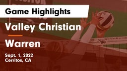 Valley Christian  vs Warren  Game Highlights - Sept. 1, 2022