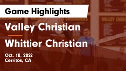 Valley Christian  vs Whittier Christian Game Highlights - Oct. 10, 2022