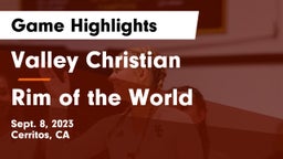 Valley Christian  vs Rim of the World  Game Highlights - Sept. 8, 2023
