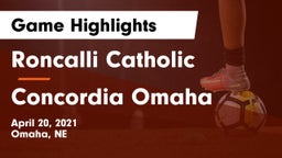 Roncalli Catholic  vs Concordia Omaha Game Highlights - April 20, 2021