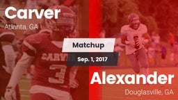 Matchup: Carver  vs. Alexander  2017