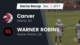 Recap: Carver  vs. WARNER ROBINS  2017