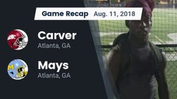 Recap: Carver  vs. Mays  2018