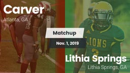 Matchup: Carver  vs. Lithia Springs  2019