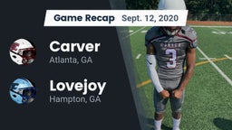 Recap: Carver  vs. Lovejoy  2020
