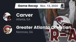 Recap: Carver  vs. Greater Atlanta Christian  2020