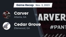 Recap: Carver  vs. Cedar Grove  2023