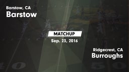 Matchup: Barstow vs. Burroughs  2016