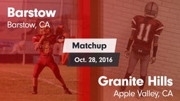 Matchup: Barstow vs. Granite Hills  2016