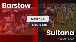 Matchup: Barstow vs. Sultana  2017