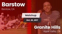 Matchup: Barstow vs. Granite Hills  2017