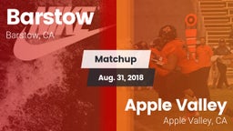 Matchup: Barstow vs. Apple Valley  2018