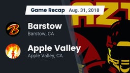 Recap: Barstow  vs. Apple Valley  2018