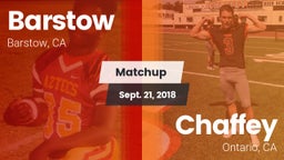 Matchup: Barstow vs. Chaffey  2018