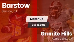 Matchup: Barstow vs. Granite Hills  2018