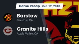 Recap: Barstow  vs. Granite Hills  2018