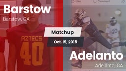 Matchup: Barstow vs. Adelanto  2018