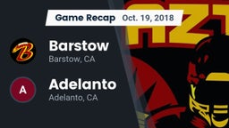 Recap: Barstow  vs. Adelanto  2018