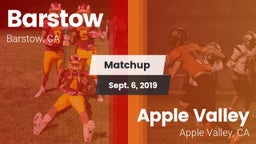 Matchup: Barstow vs. Apple Valley  2019