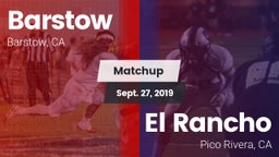 Matchup: Barstow vs. El Rancho  2019