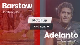 Matchup: Barstow vs. Adelanto  2019