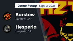 Recap: Barstow  vs. Hesperia  2021