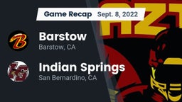 Recap: Barstow  vs. Indian Springs  2022