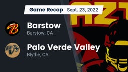 Recap: Barstow  vs. Palo Verde Valley  2022