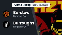 Recap: Barstow  vs. Burroughs  2022