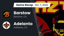 Recap: Barstow  vs. Adelanto  2022