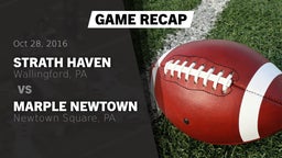 Recap: Strath Haven  vs. Marple Newtown  2016