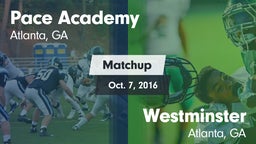 Matchup: Pace Academy vs. Westminster  2016